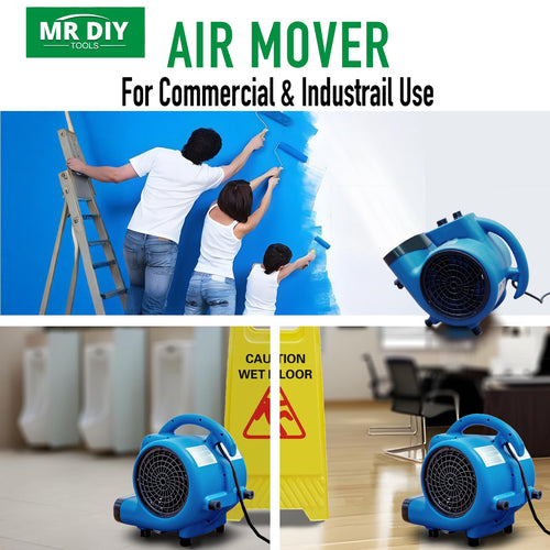 1/4 HP 1000 CFM Portable Floor Blower Fan J9606