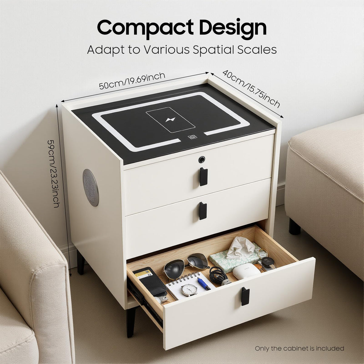3 Drawers Nightstand W823