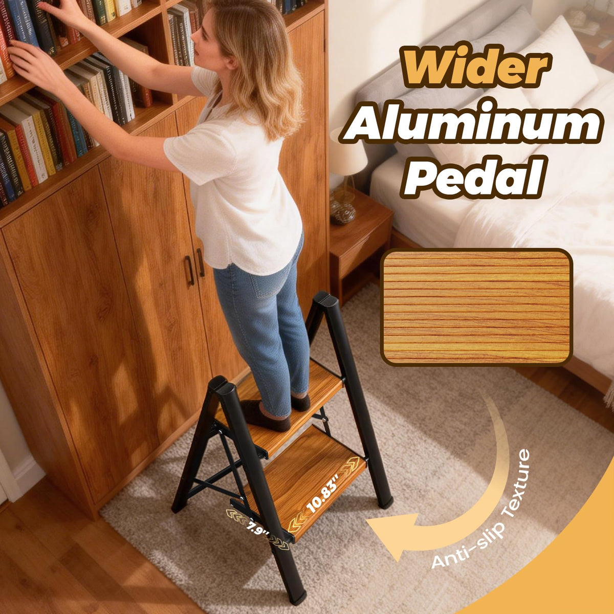 Lightweight Aluminum Folding Step Ladder Z929