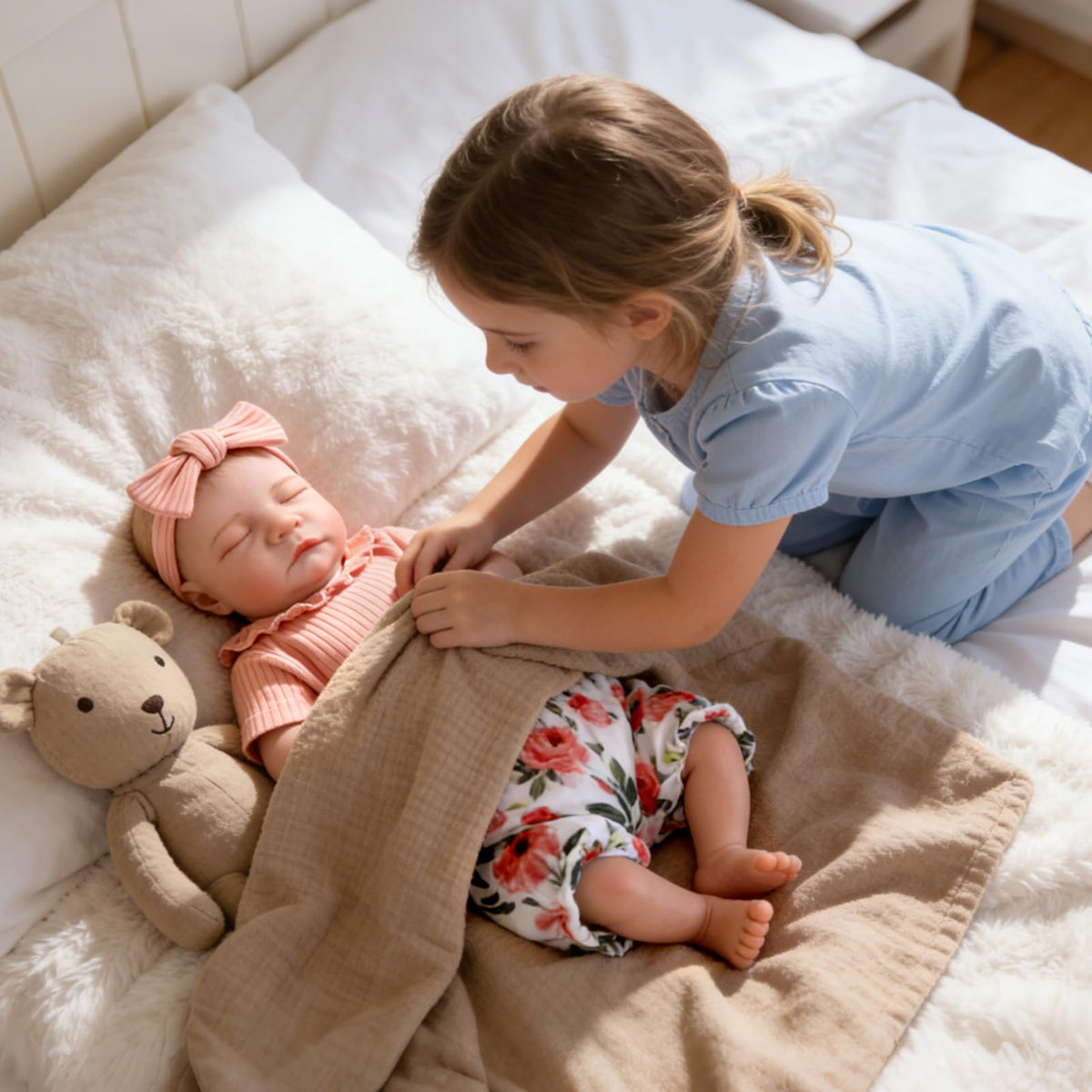 20 inch Doll Clothes Shirt and Floral Pants Set W596