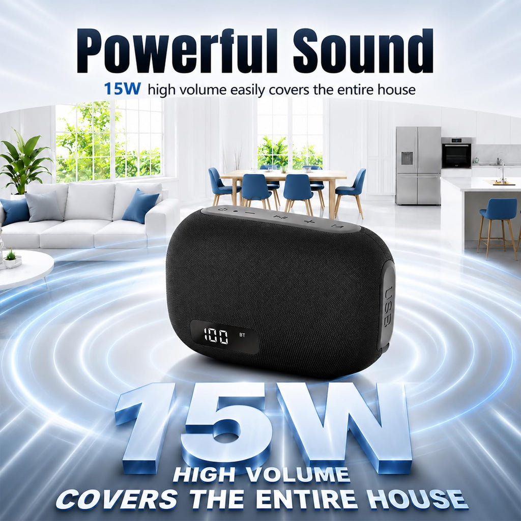 Portable IP67 Waterproof Bluetooth Speaker with Digital Battery Display Y4994