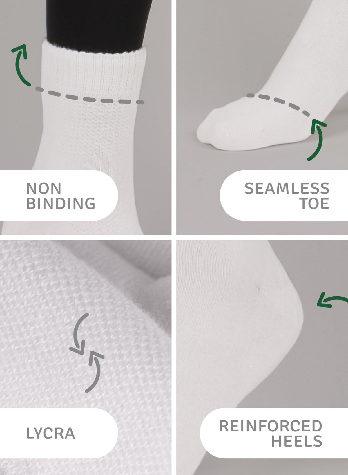 Loose Fit Seamless Rayon Bamboo Ankle Socks 3 Pairs V744992