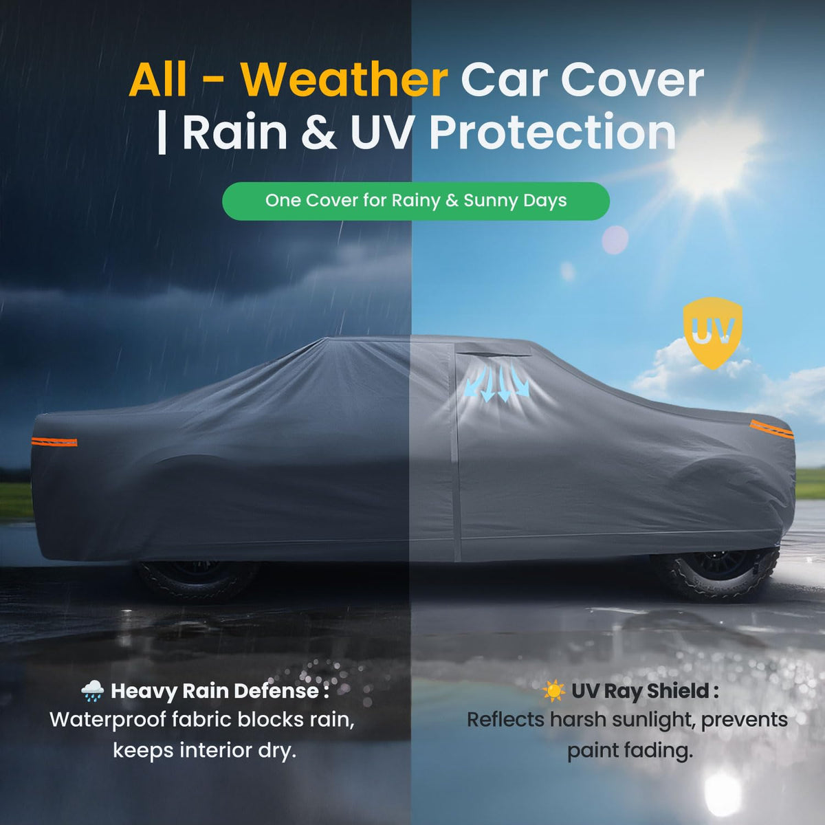 Waterproof Truck Cover with Zipper U766