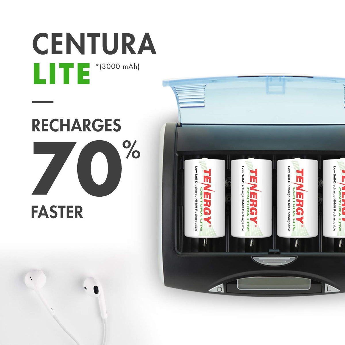 1.2V NiMH Rechargeable D Battery 8 Pack D164