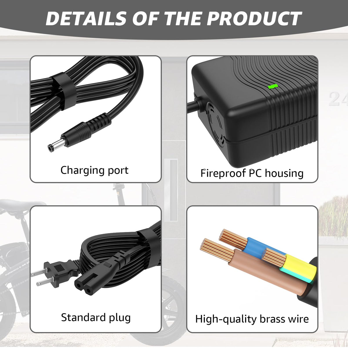 54.6V 2A Electric Bike Charger D332