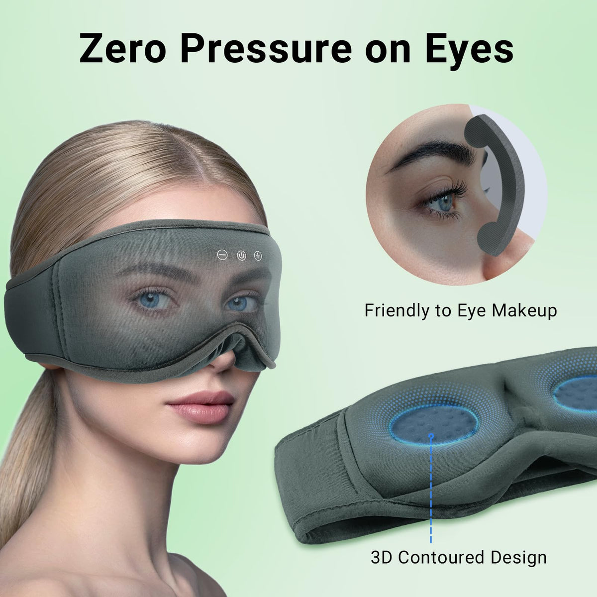 Bamboo Cotton Sleep Mask with Bluetooth Headphones J6249