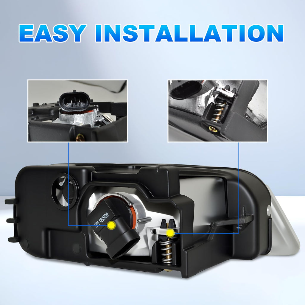 Fog Lights Assembly with Halogen Bulbs Clear Lens Switch Harness Kit Z268924