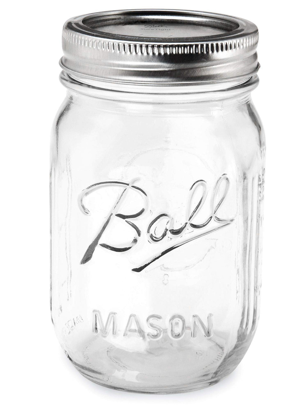 16 oz Regular Mouth Mason Jar with Lids and Bands (12 Units) M490