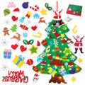Felt Christmas Tree for Toddlers, 3.2ft Wall Hanging DIY Xmas Decorations with String Light G40331