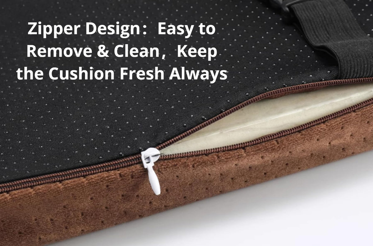 Memory Foam Chair Cushion with Strap Ties L8614