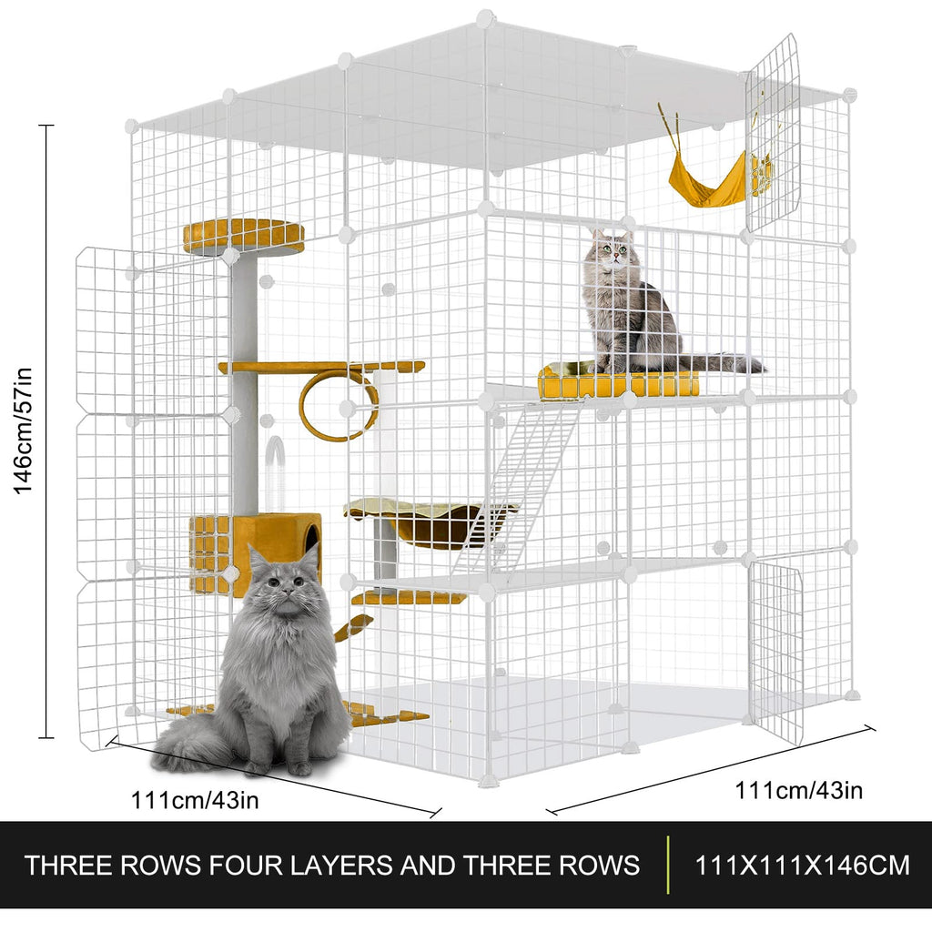 Large Cat Cage Detachable Metal Wire Playpen F89367