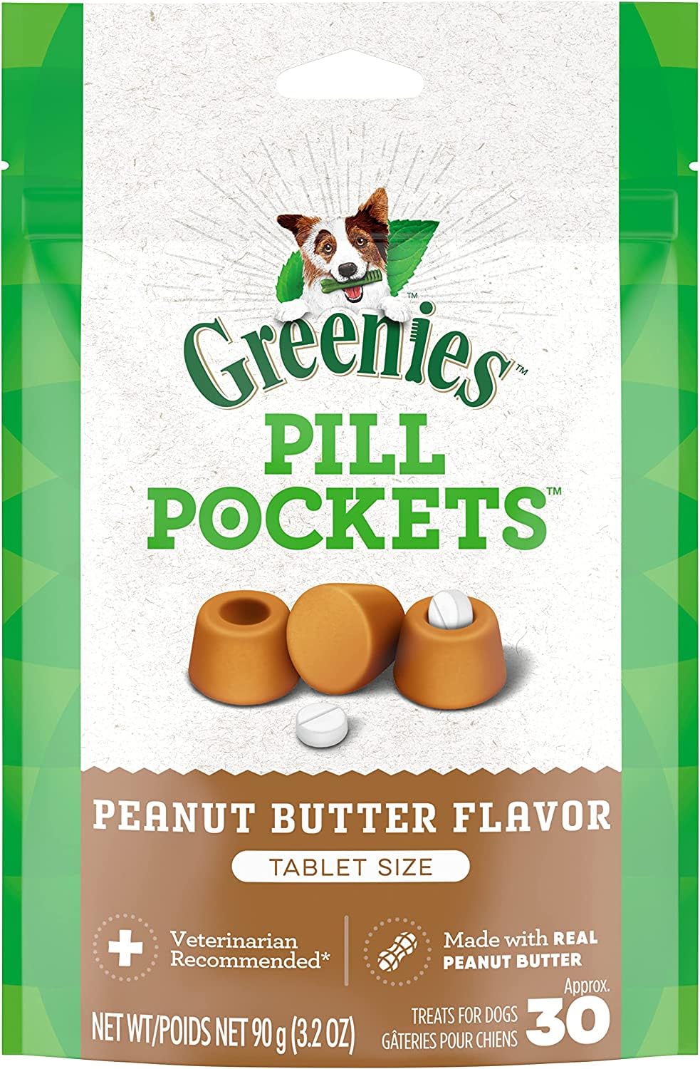 Peanut Butter Flavor Pill Pockets for Dogs 4 Pack X28987