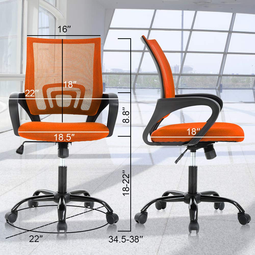 Ergonomic Mid Back Mesh Office Chair with Lumbar Support Y999476