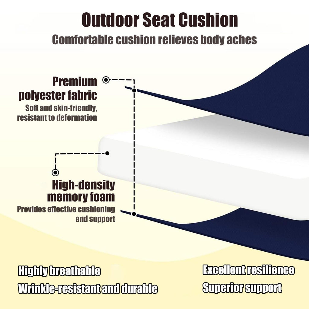 2 Pcs Portable Bleacher Seat Cushions with Handle B2456