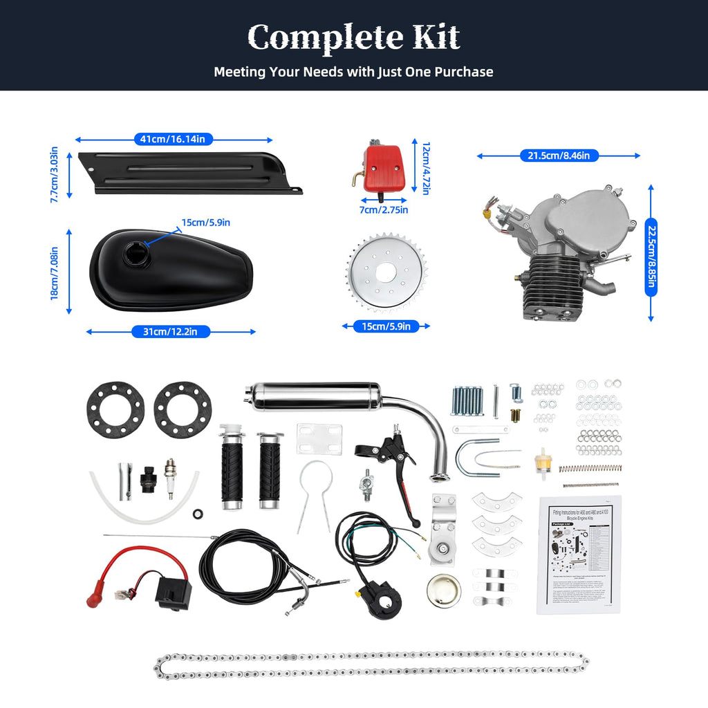 2-Stroke 100cc Bicycle Engine Kit U109