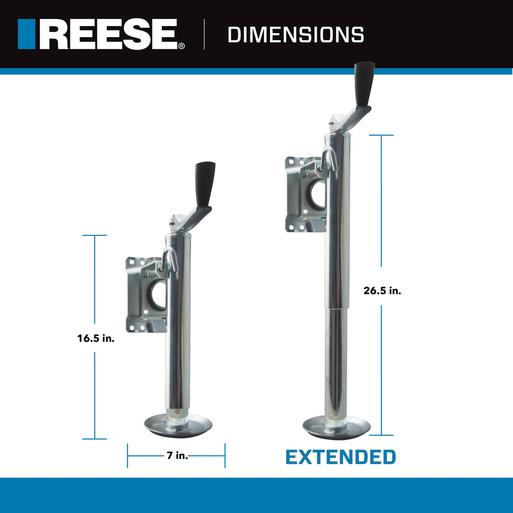 Round Trailer Jack Side Mount 1,000 lbs. Lift Capacity A57419