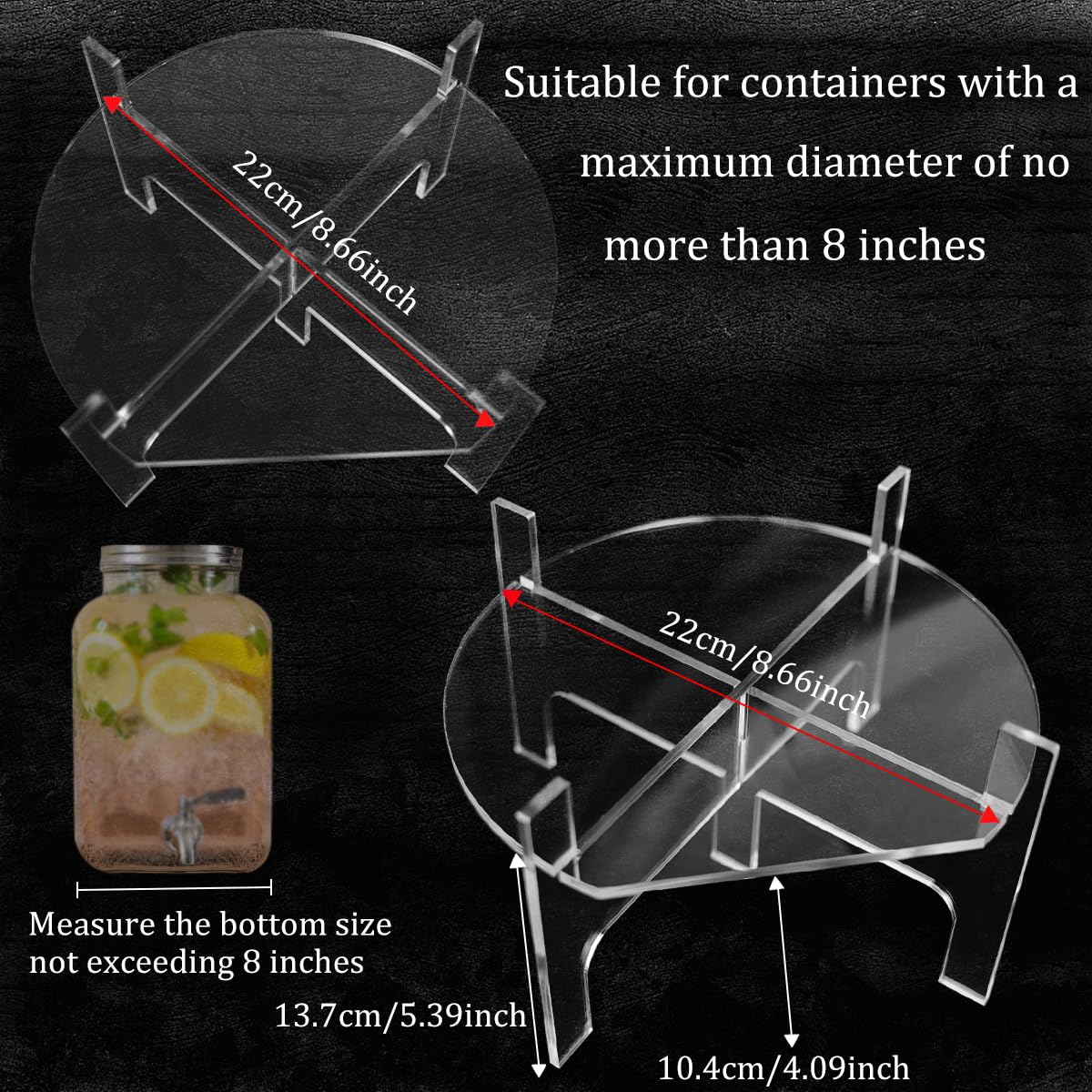 Acrylic Beverage Dispenser Stand V6908