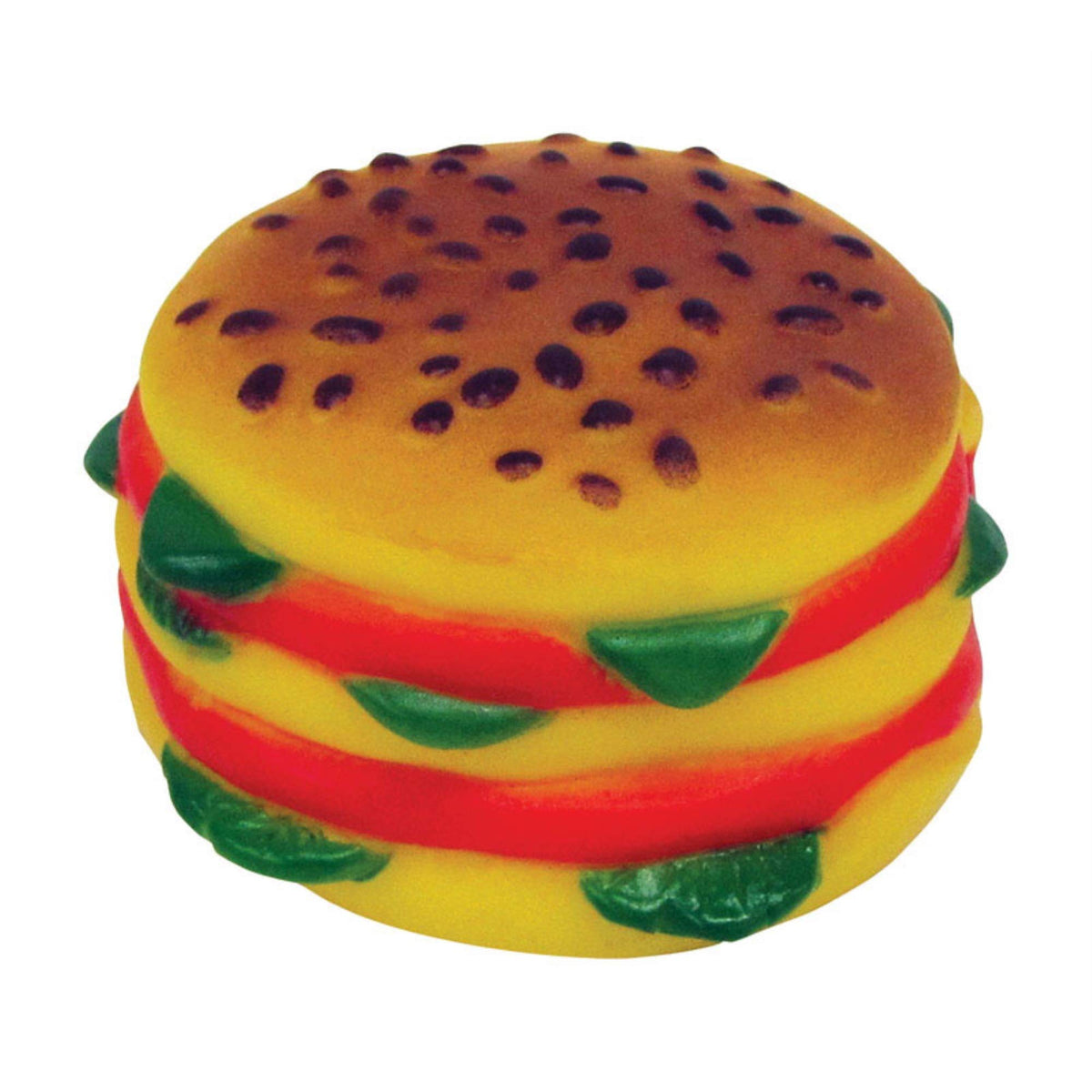 Vinyl Hamburger Dog Toy with Squeaker K9205