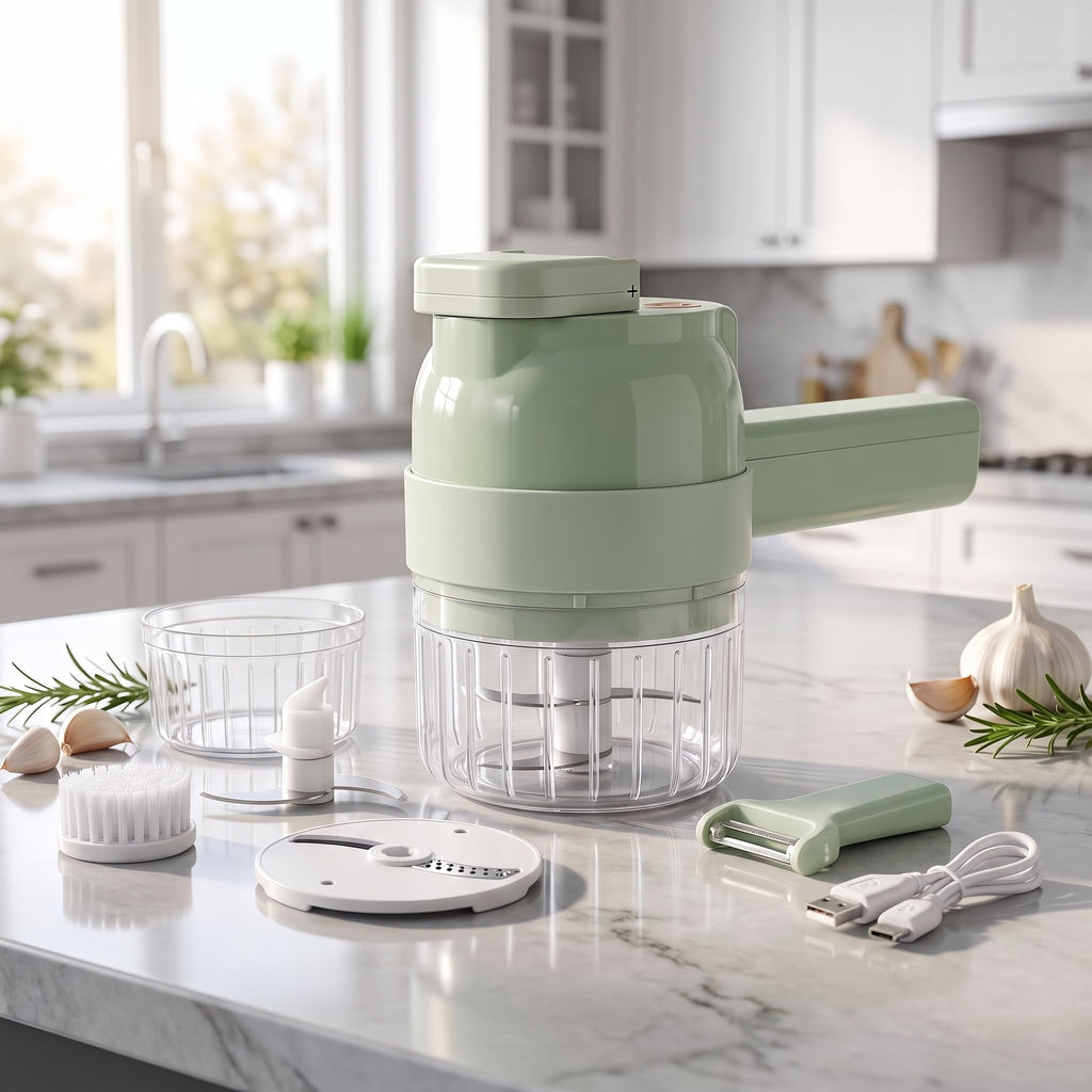 4-In-1 Electric Vegetable Cutter Set W221