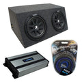 Dual 12" Sub Box and Amplifier U1005