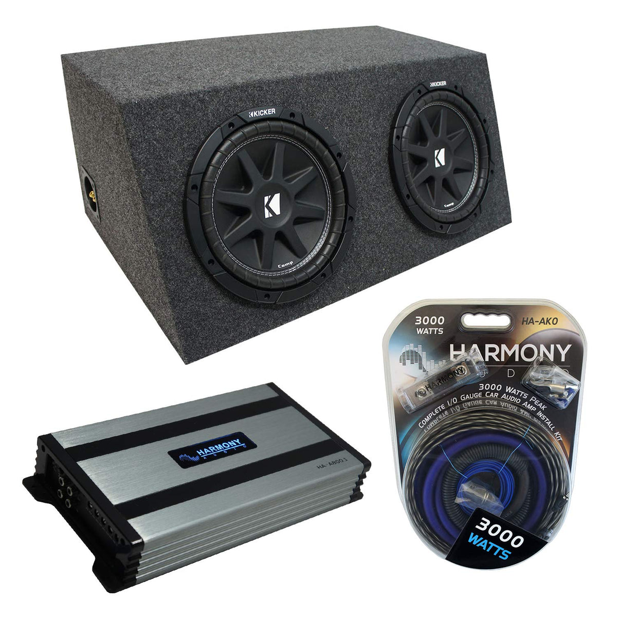 Dual 12" Sub Box and Amplifier U1005
