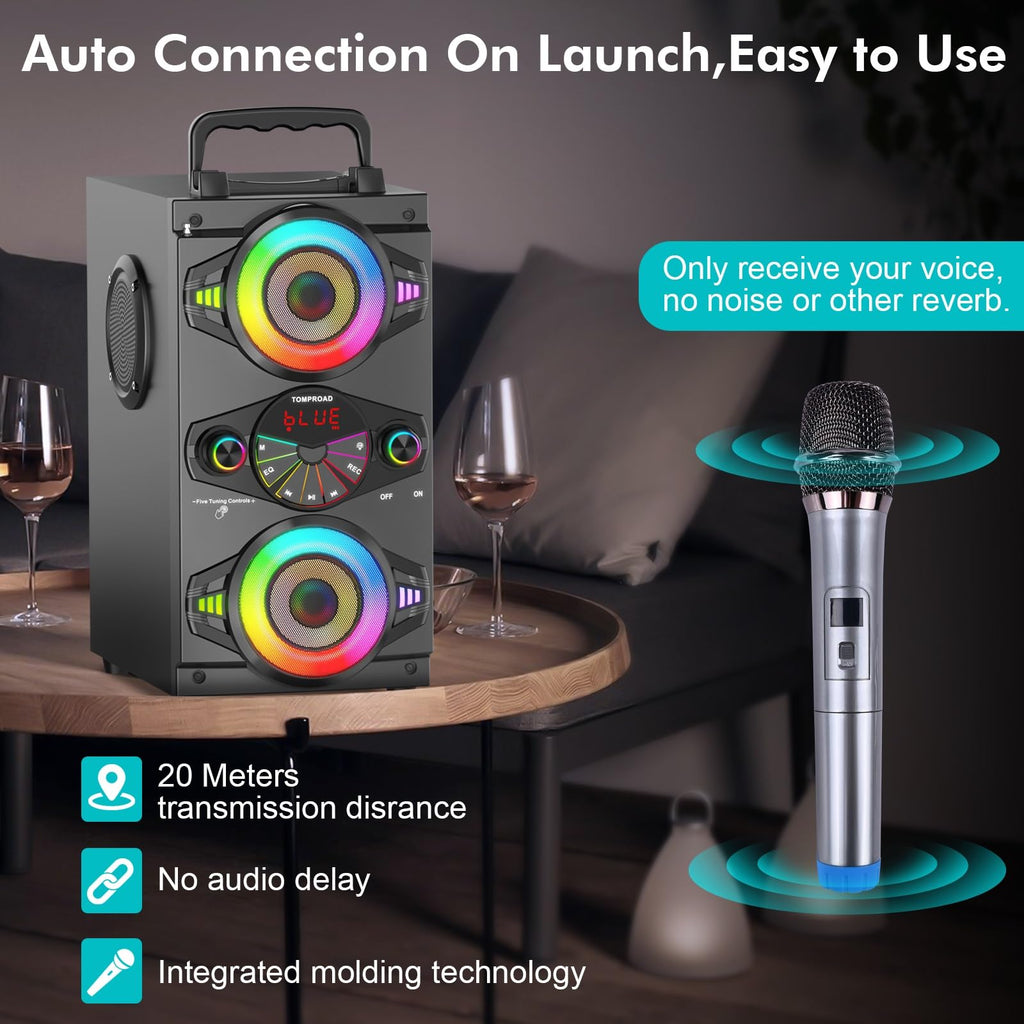 60W Portable Bluetooth Speaker with Subwoofer A19963