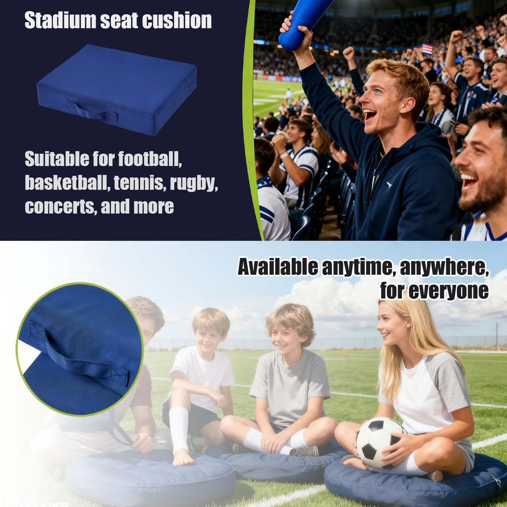 2 Pcs Portable Bleacher Seat Cushions with Handle B2456