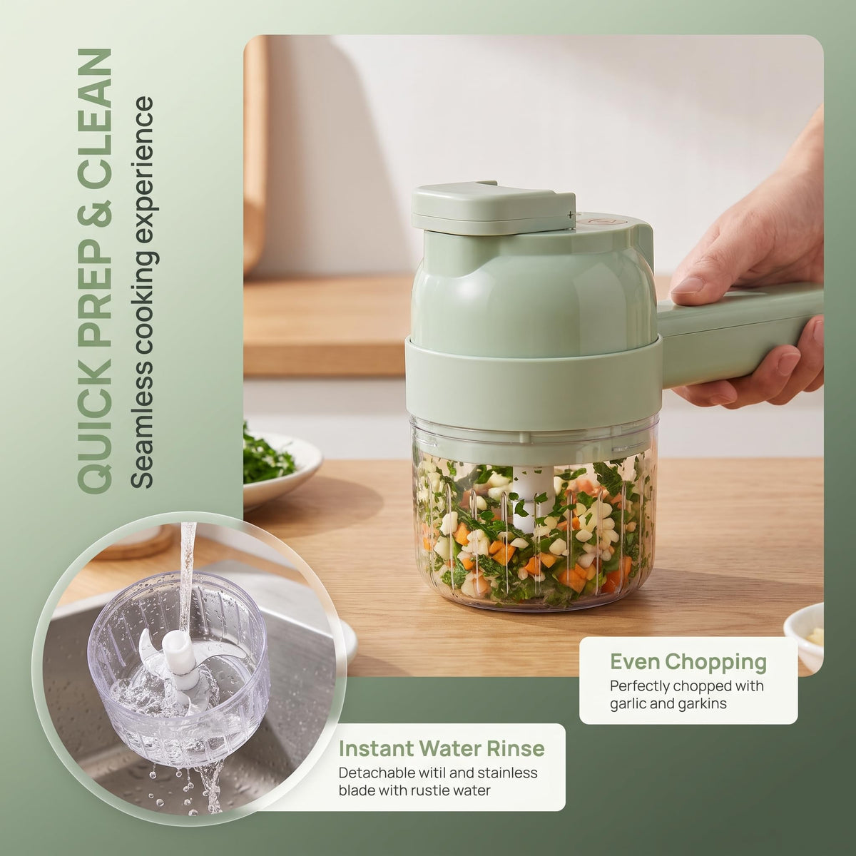 4-In-1 Electric Vegetable Cutter Set W221