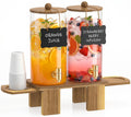 2 Pack 1.5 Gallon Drink Dispenser with Wood Stand E46684