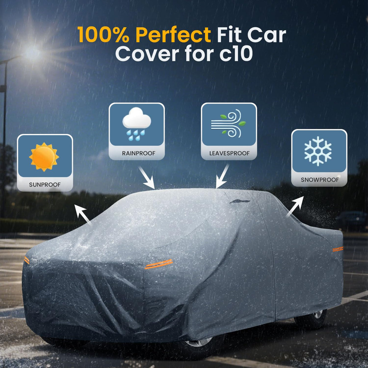 Waterproof Truck Cover with Zipper U766