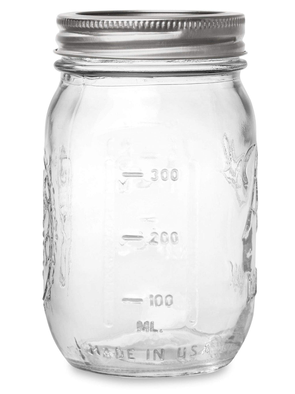 16 oz Regular Mouth Mason Jar with Lids and Bands (12 Units) M490