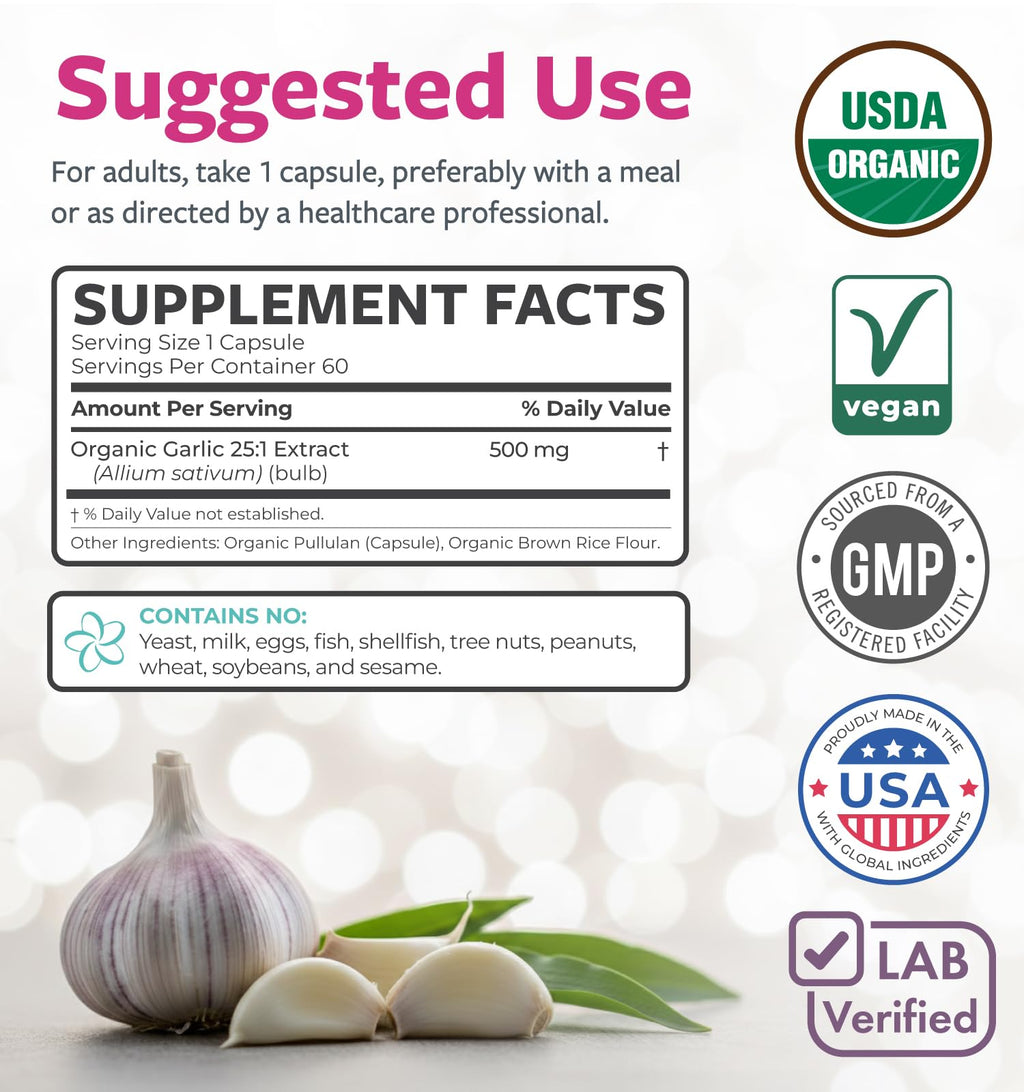 USDA Organic Odorless Garlic Capsules K945646