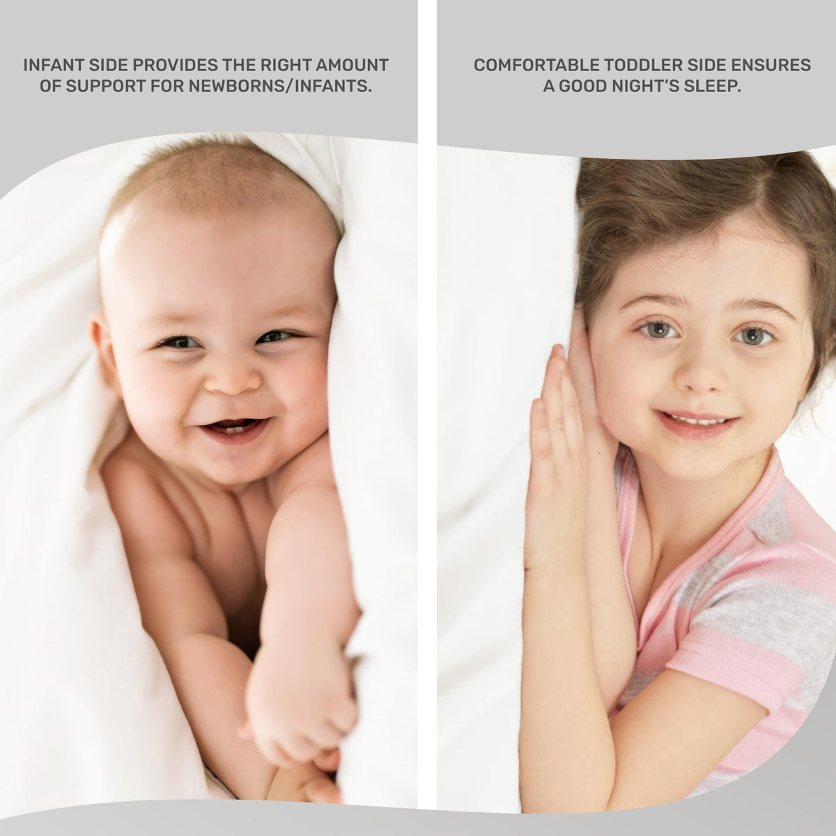 4” Firm Fiber Crib & Toddler Bed Mattress, Dual-Sided, Waterproof, Grey Embossed Vinyl Cover X584