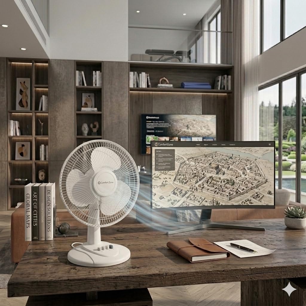 16 inch 3 Speed Oscillating Table Fan D4873