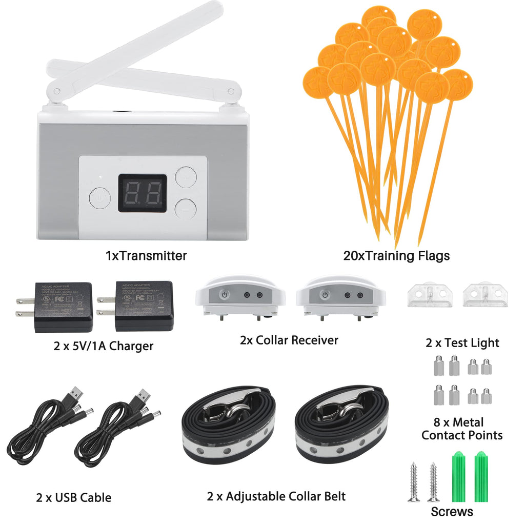 Electric Wireless Dog Fence System with Waterproof Rechargeable Collar C836
