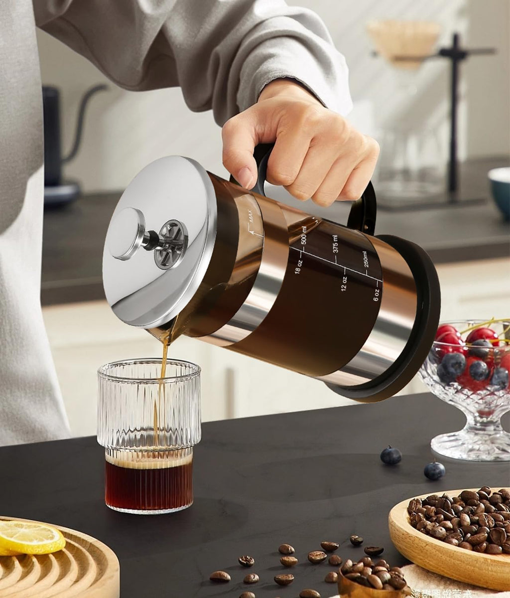 French Press Coffee Maker 21 oz Borosilicate Glass L910512