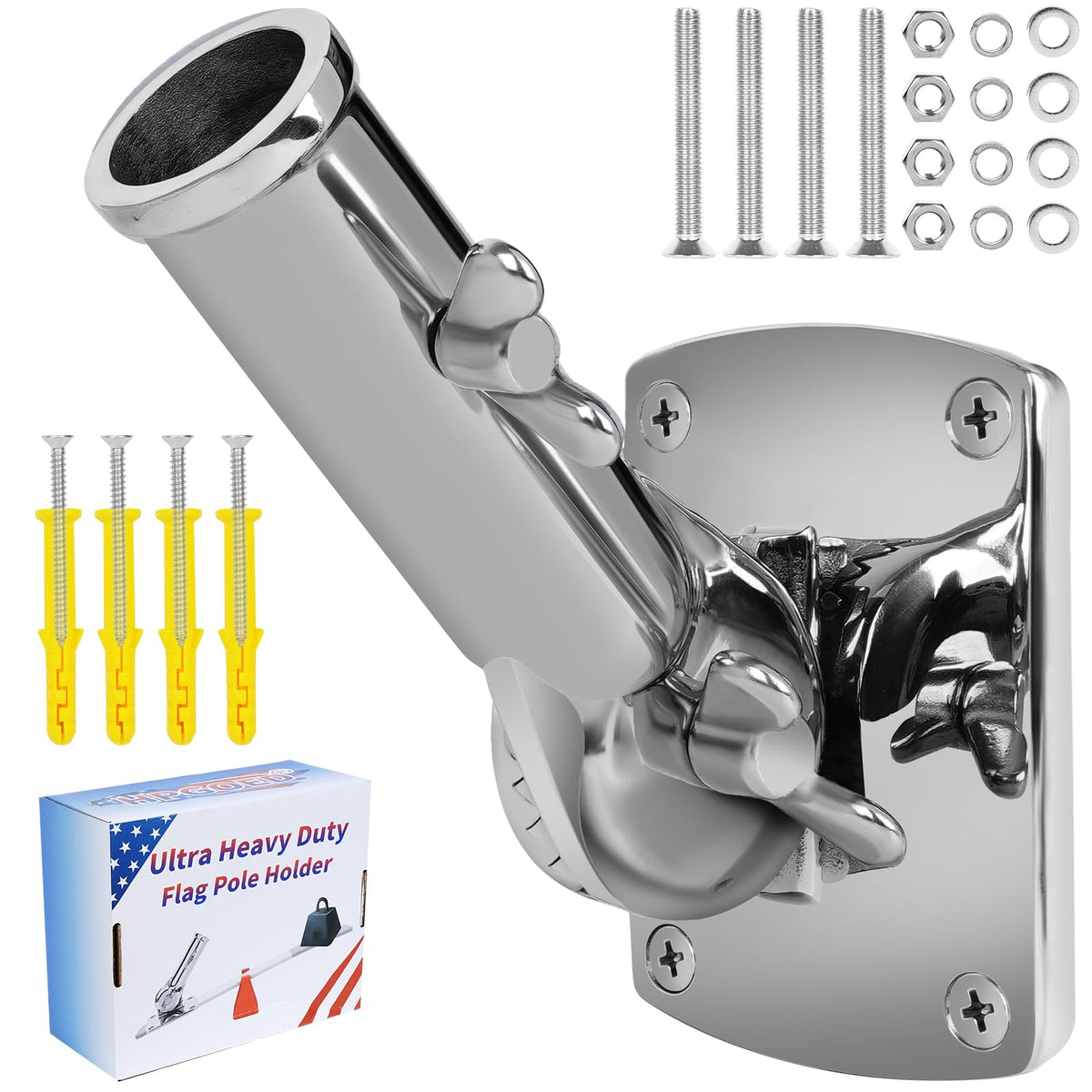 316 Stainless Steel Adjustable Flag Pole Holder E80586