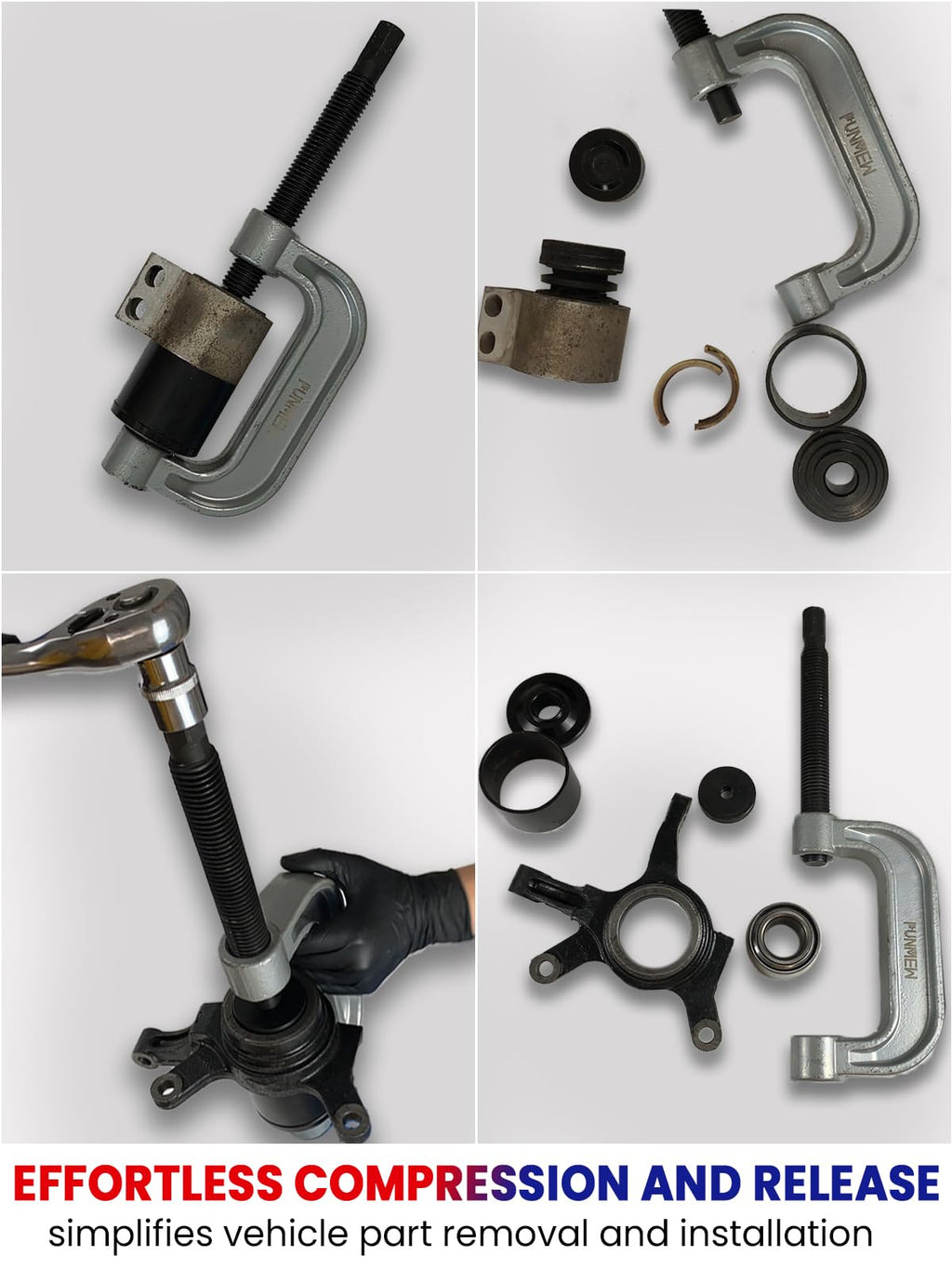 10 pcs Ball Joint Press & U Joint Removal Tool Kit with 4 * 4 Adapters Z4857