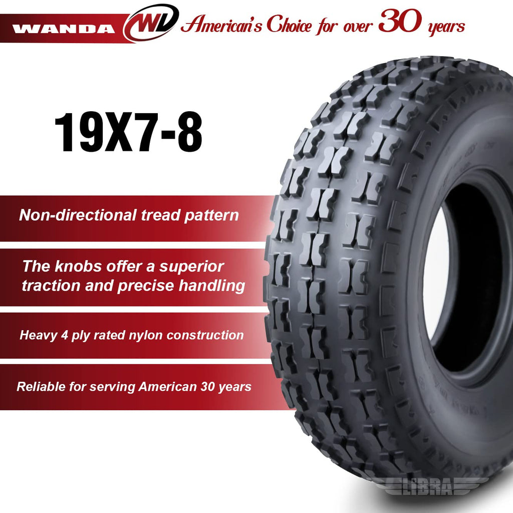 2 New Sport ATV Tires 19x7-8 4PR Z495