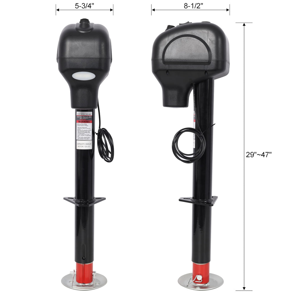 Electric Tongue Jack with 3500 Lbs Capacity W8759