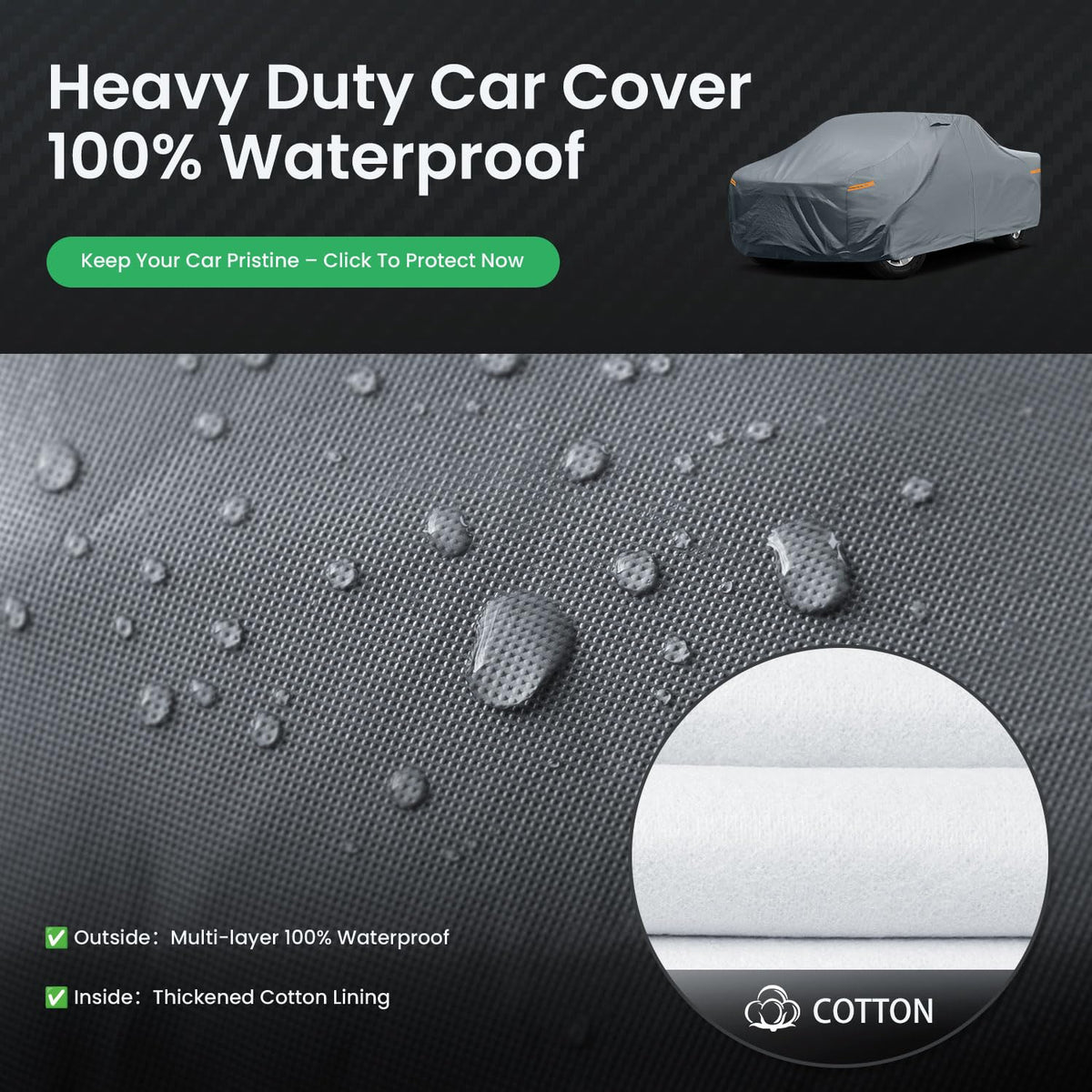 Waterproof Truck Cover with Zipper U766