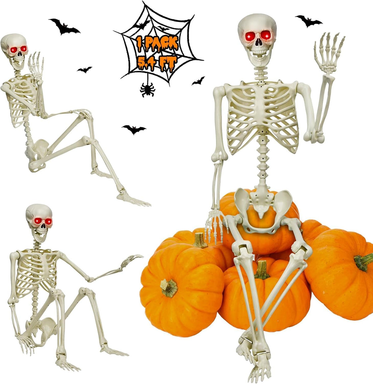 5.4Ft Posable Skeleton E17198
