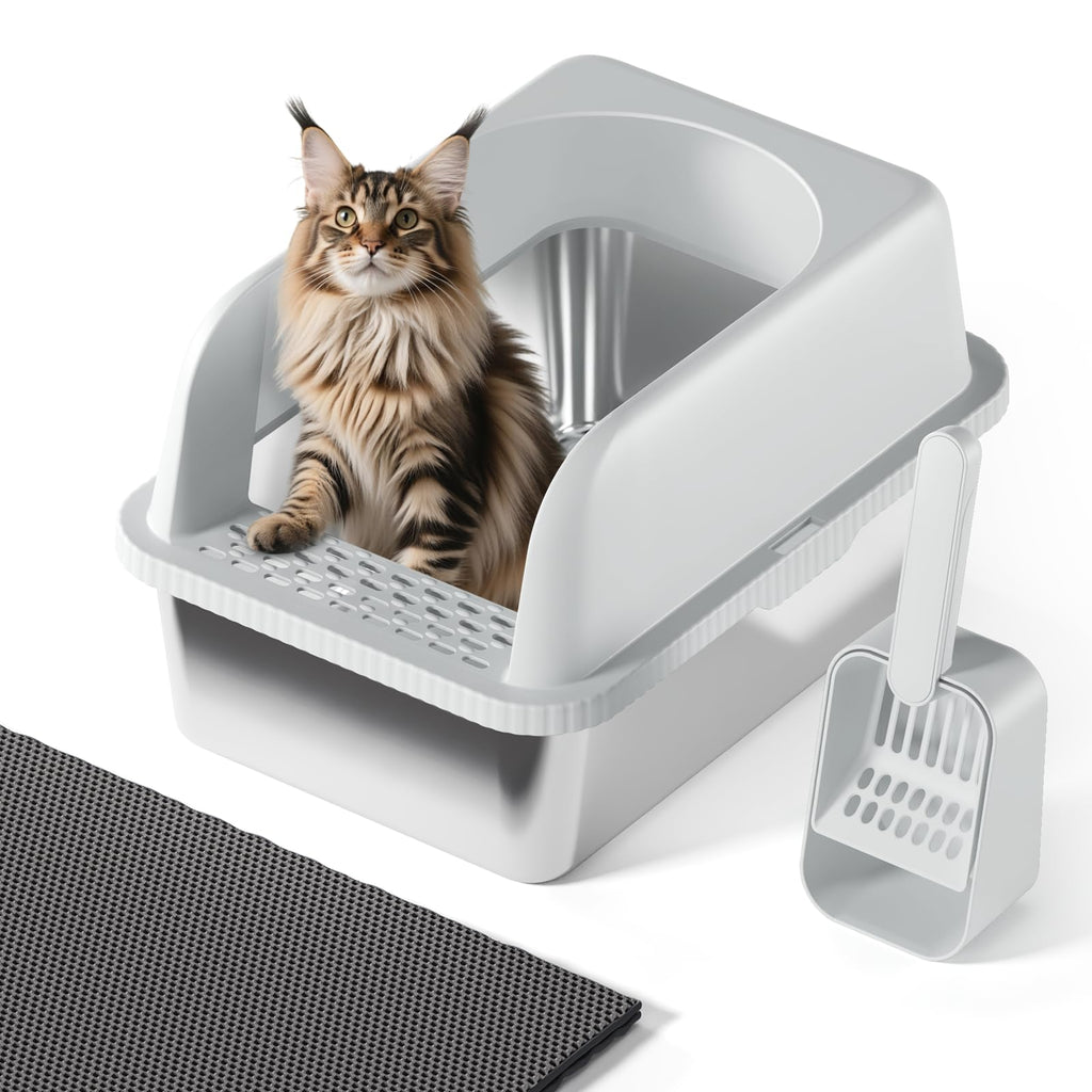 Stainless Steel Cat Litter Box with Lid L62552