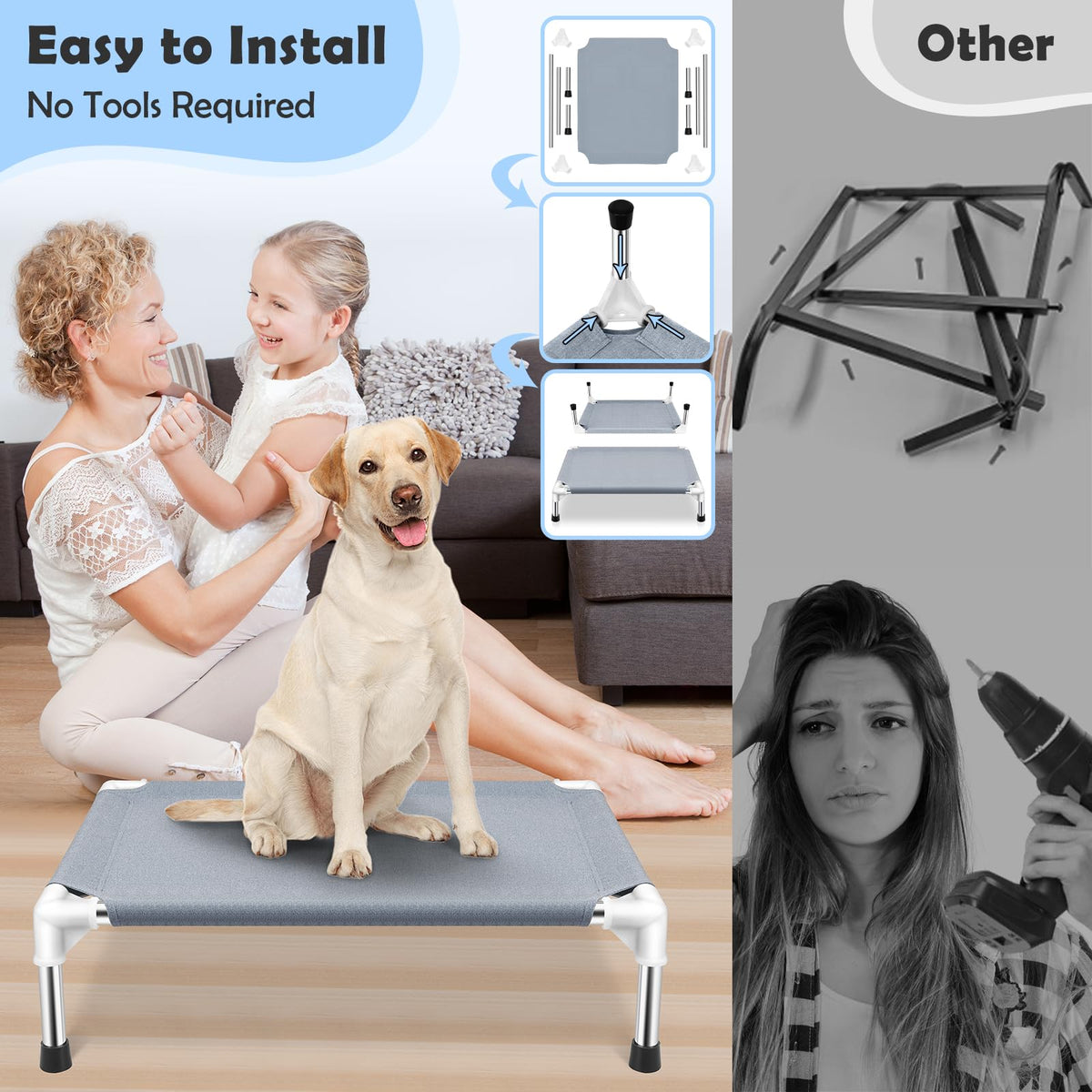 Elevated Raised Dog Bed O58435