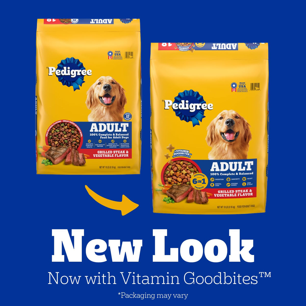 Adult Complete Nutrition Dry Dog Food Steak & Vegetable 18 lb M630