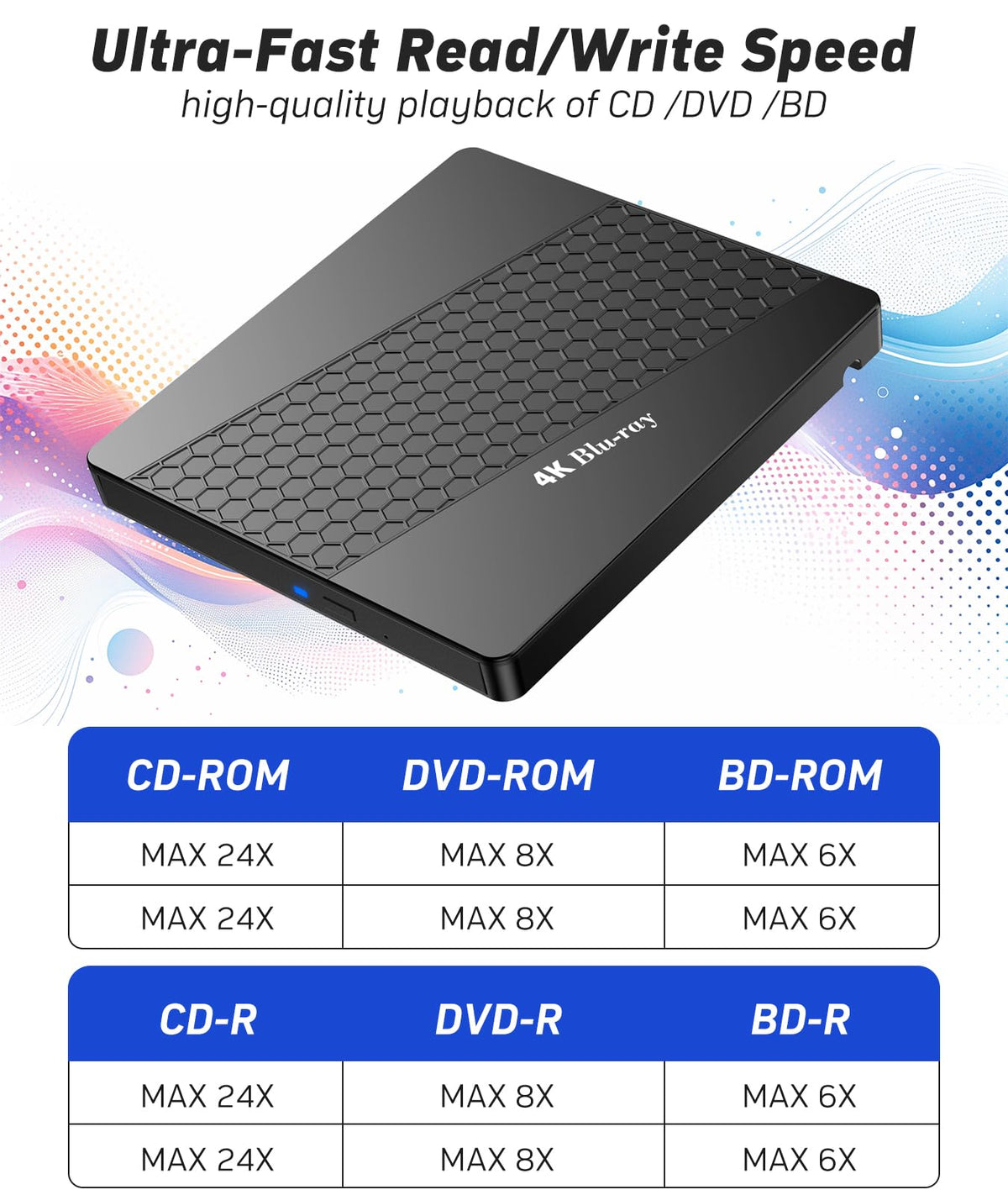 4k Blu Ray Drive with Carry Case Z85925