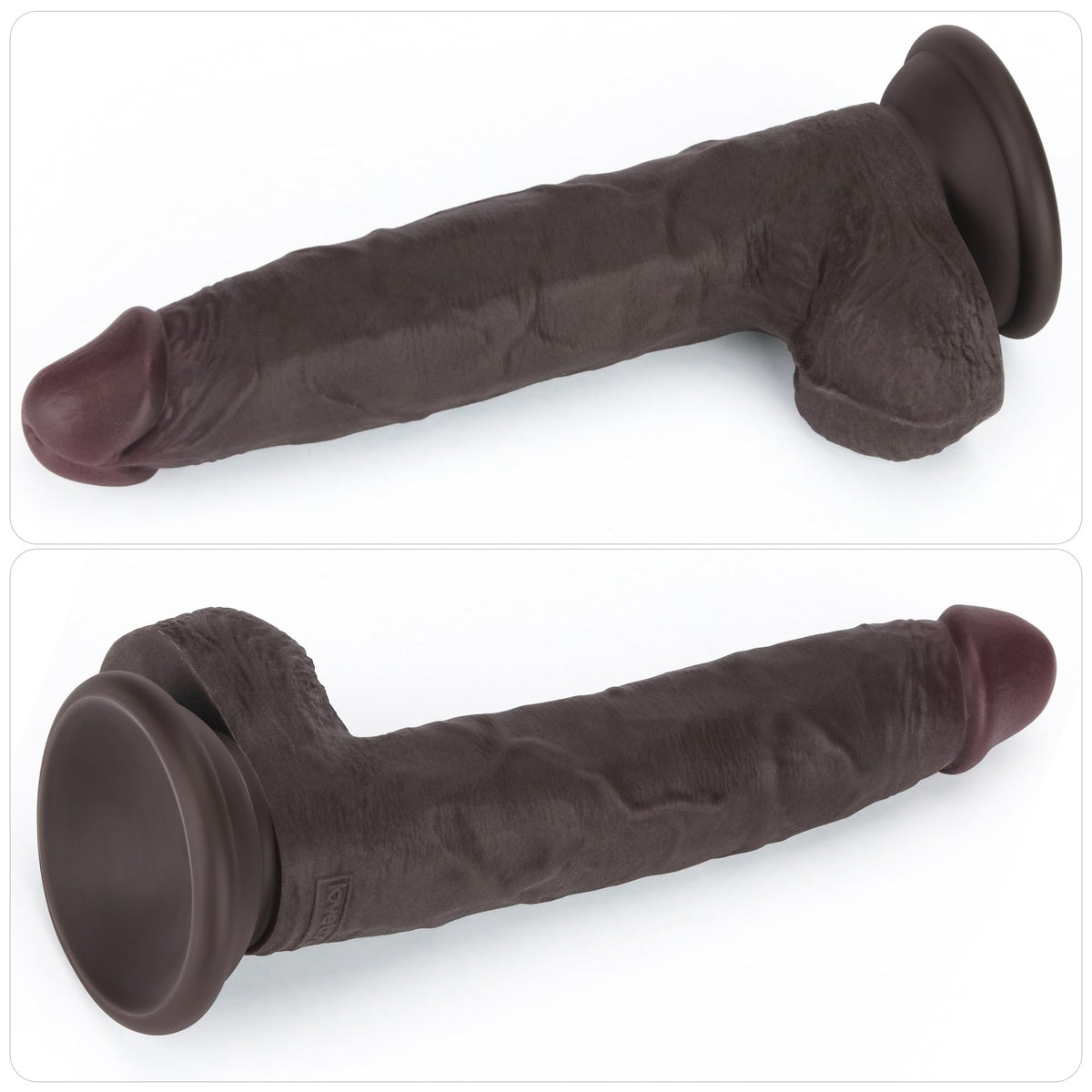 Black 7.5 Inch Dual Density Silicone Dildo Y9734
