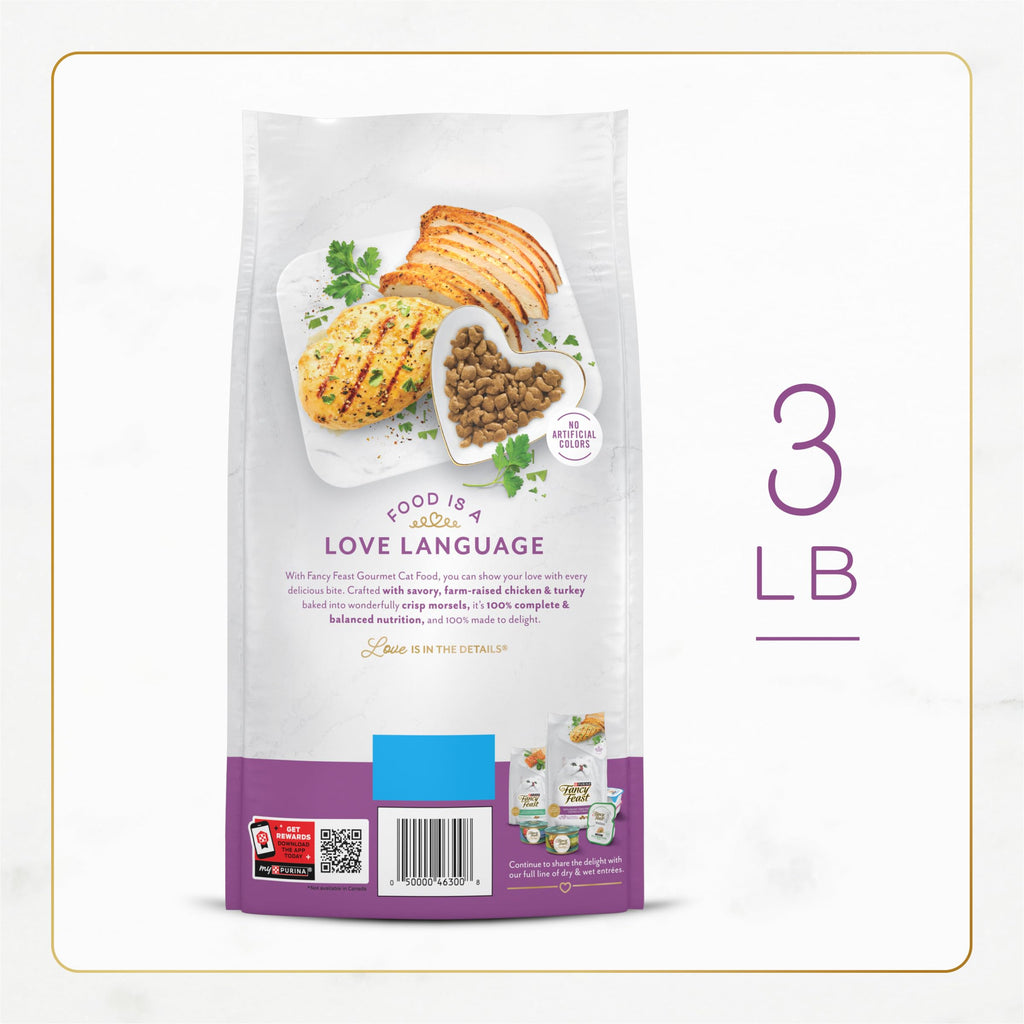 Chicken & Turkey Dry Cat Food 3lb Bag T2549
