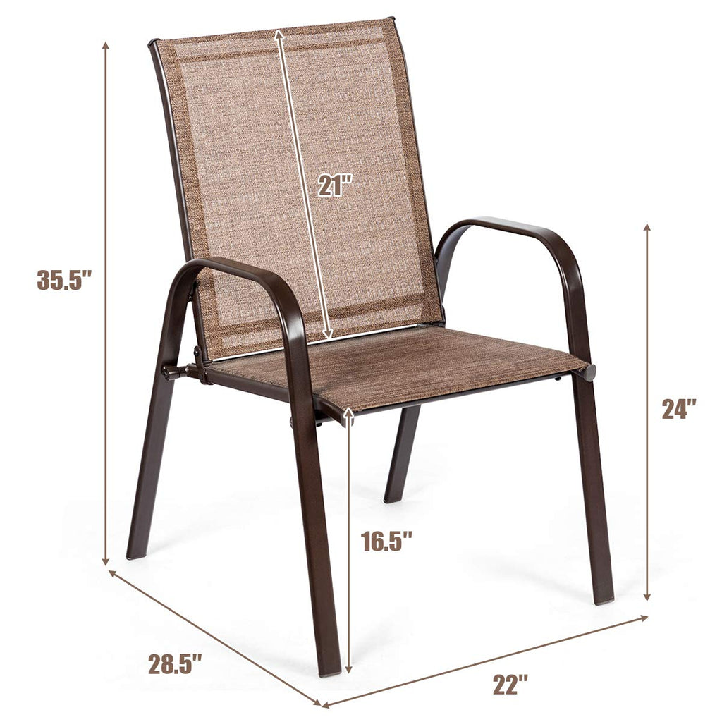 2 Piece Outdoor Patio Chairs with Breathable Fabric S649