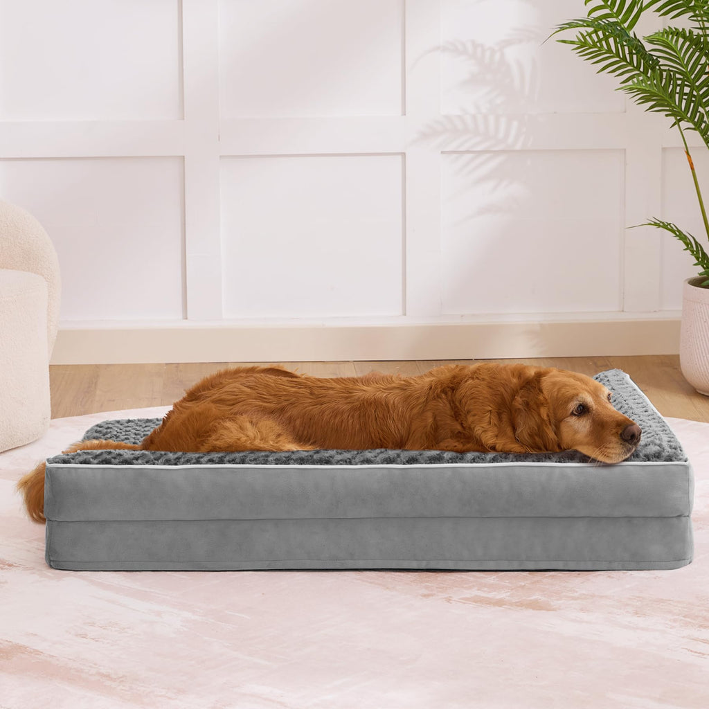 XL Orthopedic Dog Bed Grey I58414